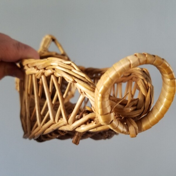 Vintage Woven Wicker Wine Chianti Holder - Picture 4 of 10